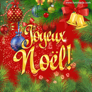 gif Joyeux Noël boules